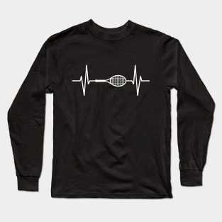 tennis heartbeat t-shirt Long Sleeve T-Shirt